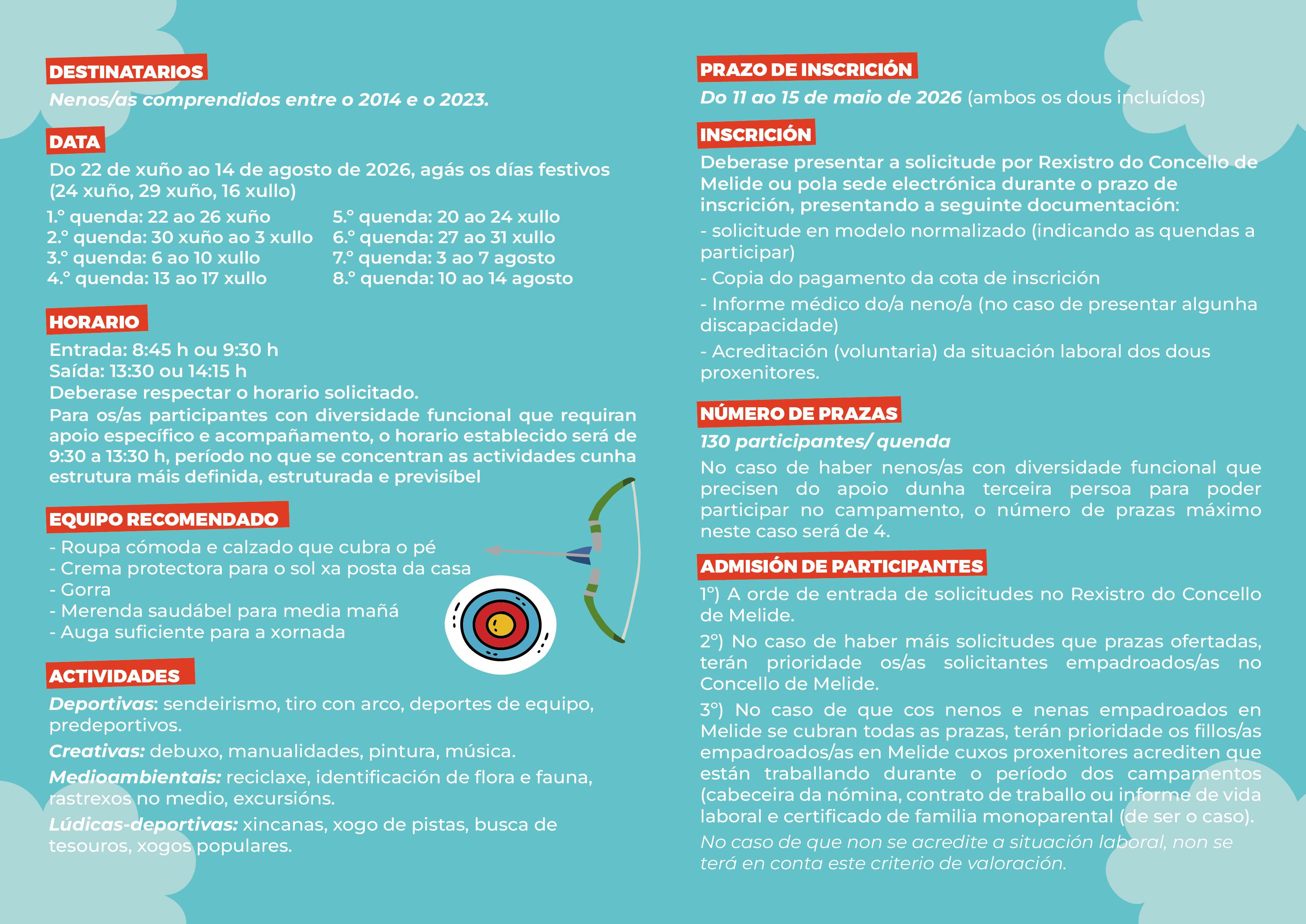 Campamentos Verán 2026 - 2